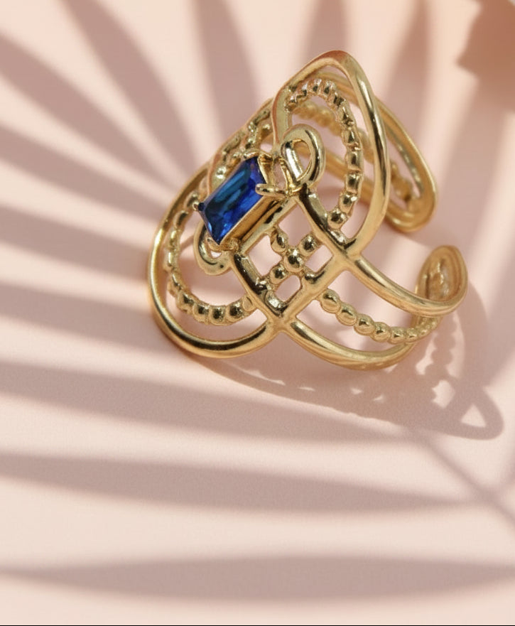 Chicago — Bague Pierre Rectangulaire