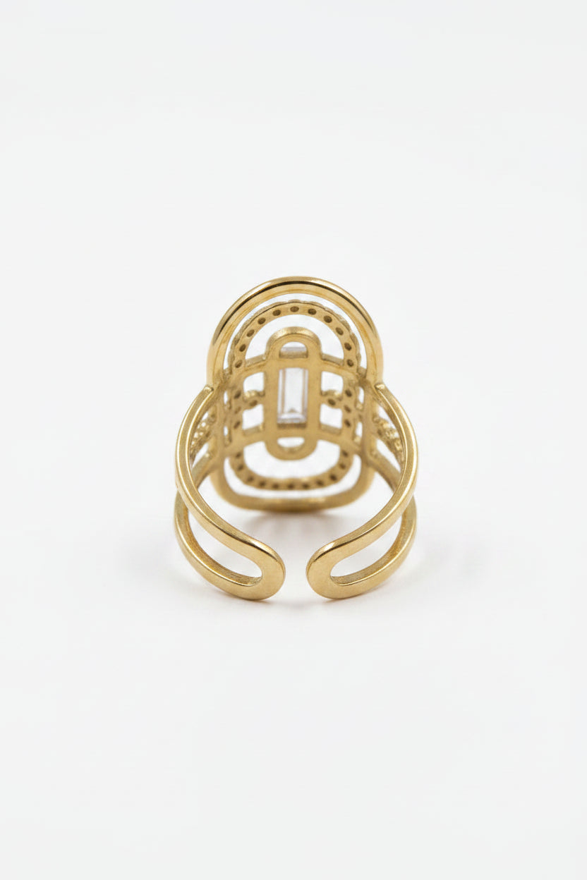 Chicago — Bague Pierre Rectangulaire