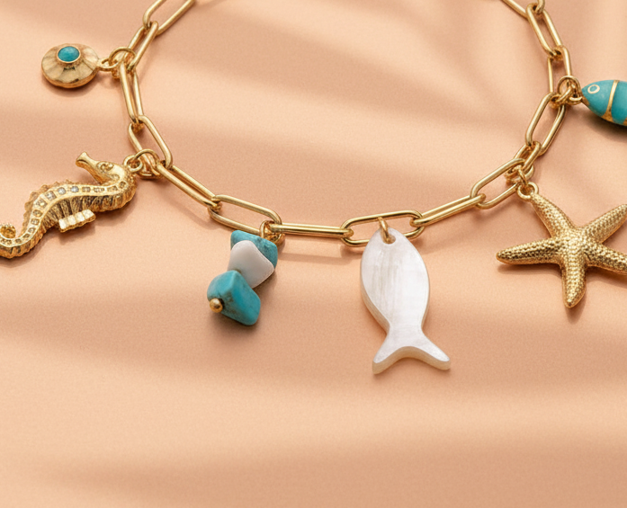 Bahamas — Bracelet Breloque Turquoise