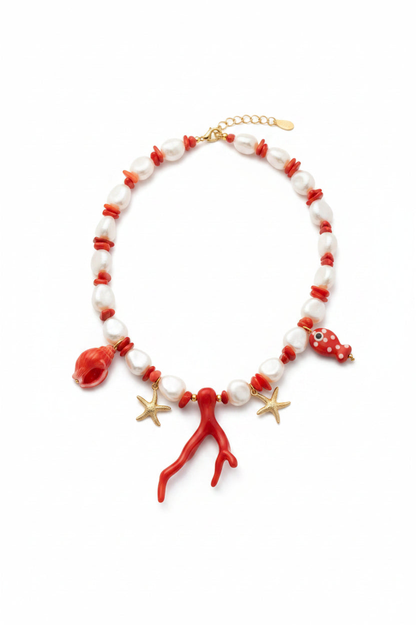Papeete – Collier Perles & Breloques Marines