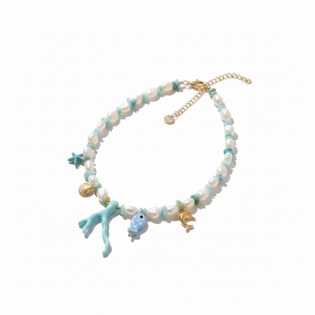 Papeete – Collier Perles & Breloques Marines