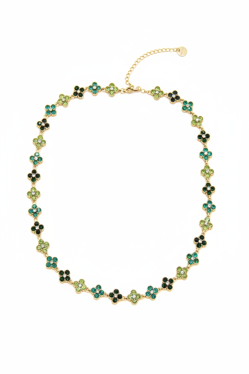 Essaouira- collier trèfle en zircon