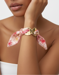 Malaga — Bracelet Manchette Ruban Fleur