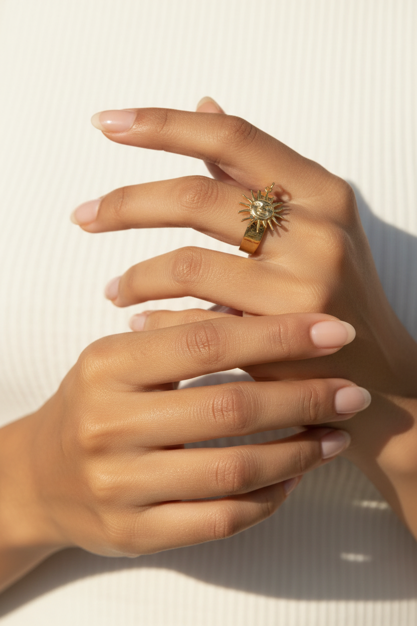 Bague Palma - Charm Soleil Doré
