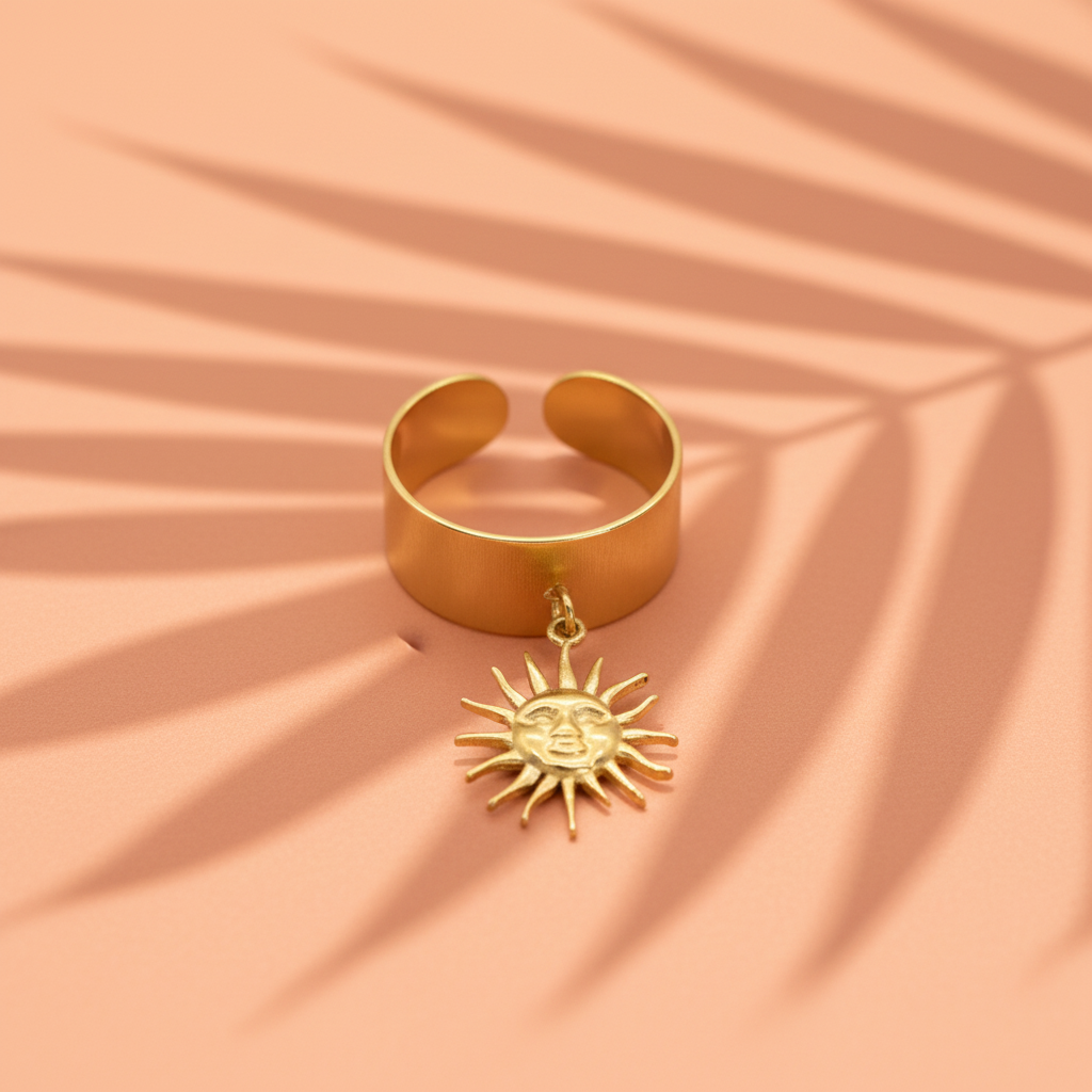 Bague Palma - Charm Soleil Doré