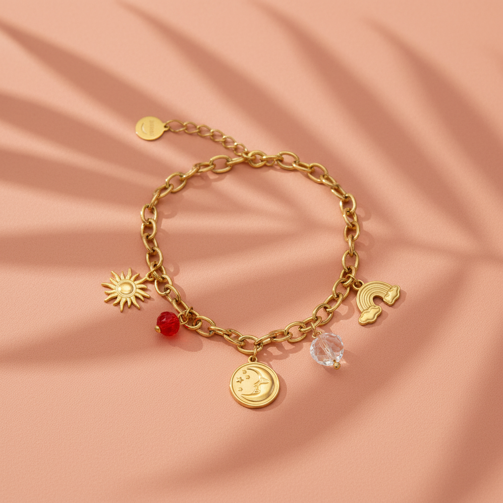 Bracelet Ibiza - Charms Dorés
