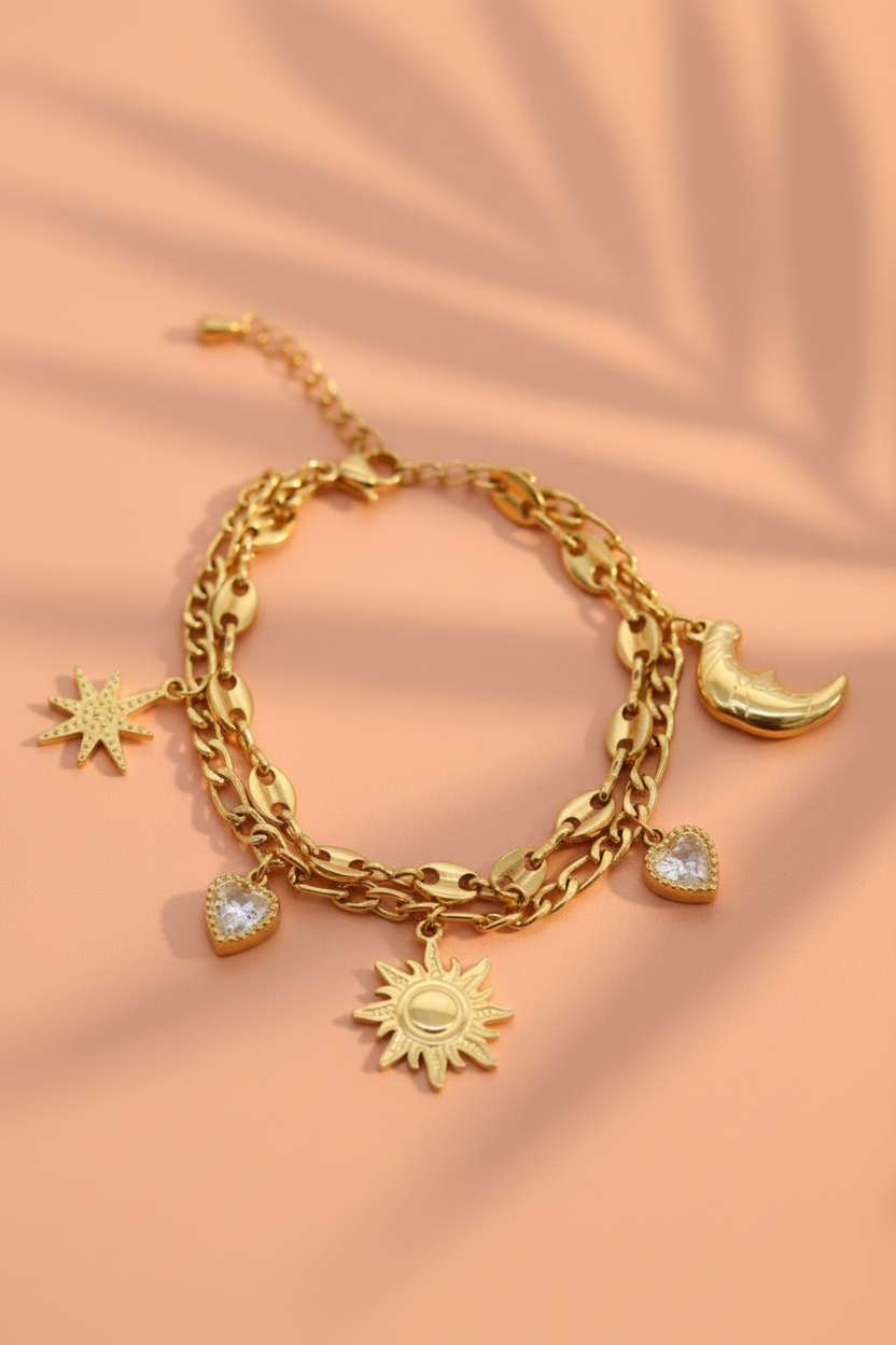 Soller-Bracelet 2 rangs breloque