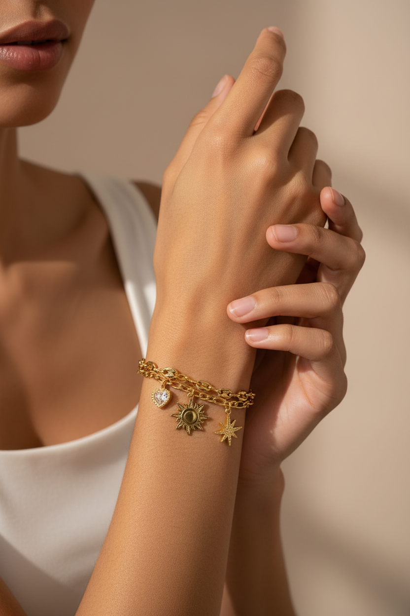 Soller-Bracelet 2 rangs breloque